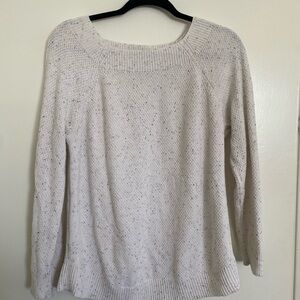 LOFT Women's Off White/Cream Knit Sweater size Large